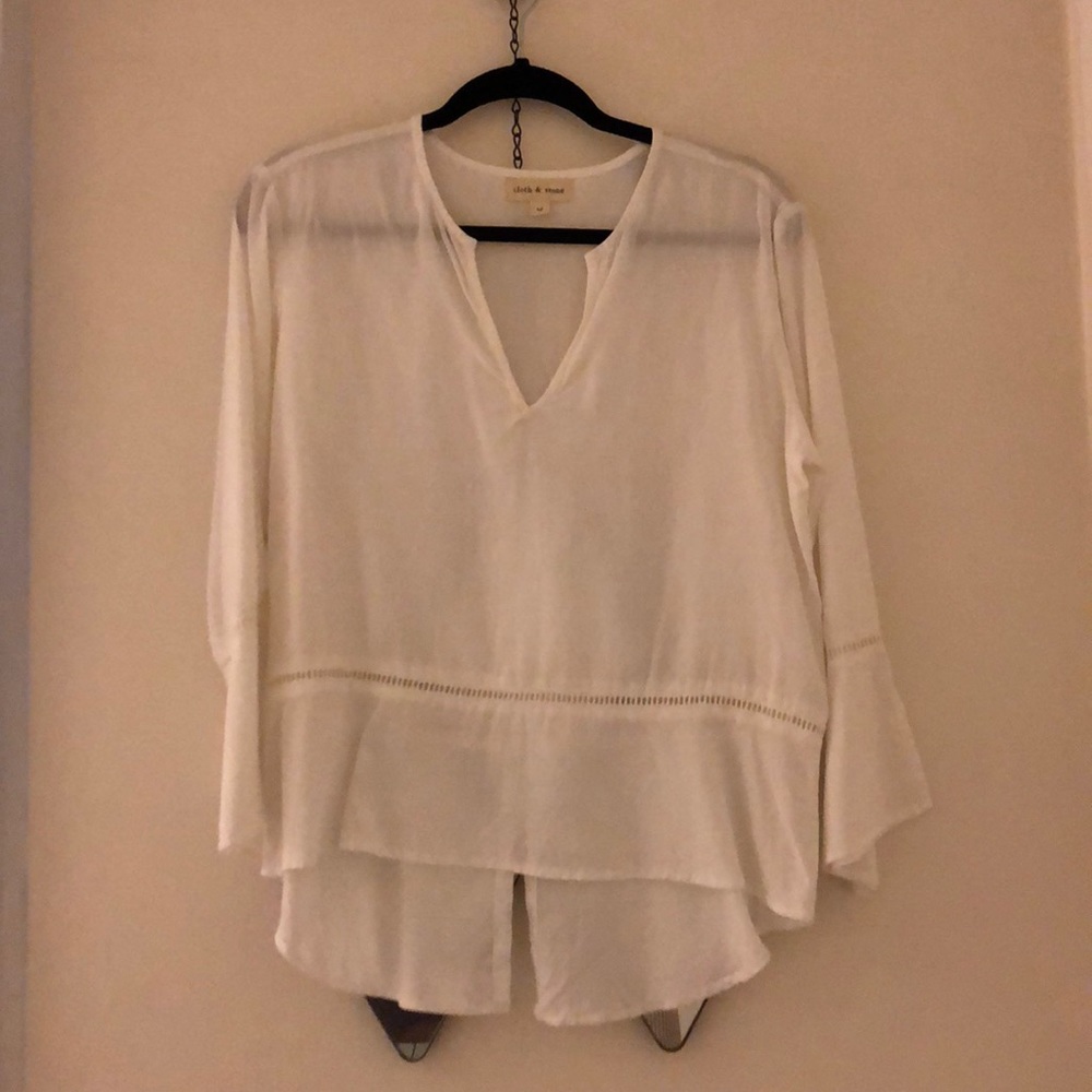 Cloth and Stone Linen Bell Sleeve Top